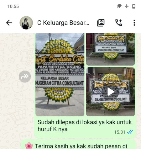 Pengiriman Papan Bunga Duka Wonoroto Purworejo